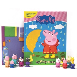 فیگور پپاپیگ با کتاب انگلیسی busy book peppa pig کد 51444