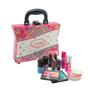 ست لوازم آرایشی کودک واقعی مدل کیف صورتی کد 21984B