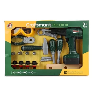 ست اسباب بازی ابزار 22 تکه با پیچ گوشتی برقی کد G204