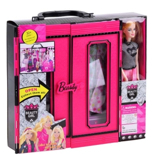 عروسک باربی با کمد لباس و لوازم 30 تکه کد DSJ99