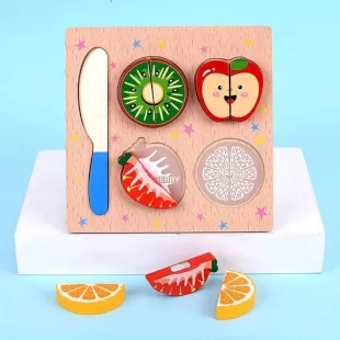 پازل چوبی برش میوه جات با چاقوی چوبی کد 3981949