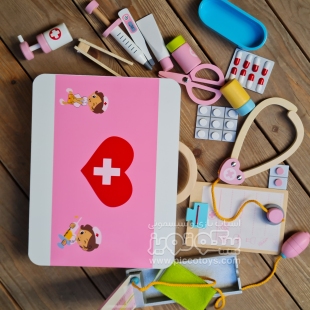 اسباب بازی چوبی ست پزشکی کودک