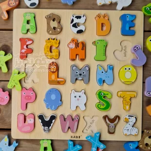 پازل چوبی جاگذاری حروف الفبا انگلیسی کد KABI500885