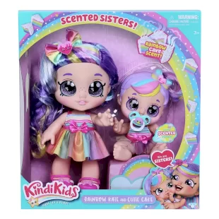 عروسک کیندی کیدز رینبو کیت و کیوتی کیک kindikids کد 50171