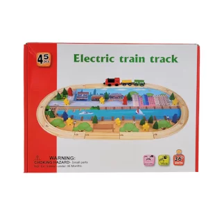 اسباب بازی چوبی ریل و قطار 45 تکه کد MB070