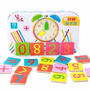 اسباب بازی مگنتی آموزش ساعت با قوطی فلزی کد 591137