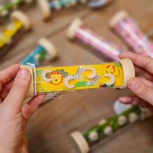 هزارتوی استوانه‌ای چوبی (زرد) کد P/BZ-41-B/ZA