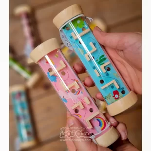 هزارتوی استوانه‌ای چوبی (صورتی) کد P/BZ-41-B/SU