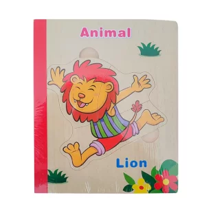 پازل کتابی چوبی مدل حیوانات کد XLE-013