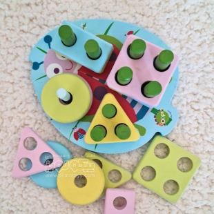 اسباب بازی چوبی مونته سوری اوپس طرح کفشدوزک آبی کد P/1400830/B