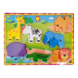 پازل چوبی جاگذاری حیوانات جنگل کد P/3588/D