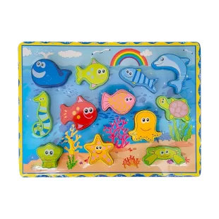 پازل چوبی جاگذاری حیوانات دریایی کد P/3588/A