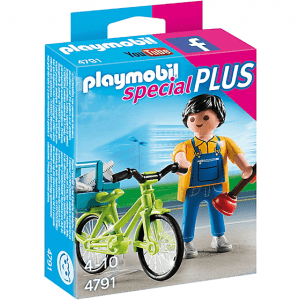 پسر دوچرخه سوار پلی موبيل مدل handyman with bike pm 4791