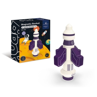 اسباب بازی مگنتی طرح موشک فضایی سفید 8 تکه کد P/349/A