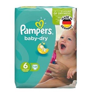 پوشک pampers سایز 6 -19 عددی