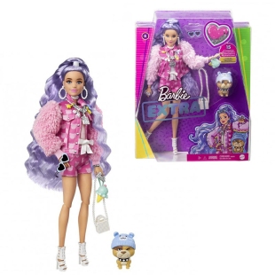 عروسک باربی اکسترا با لباس جین صورتی کد GXF08