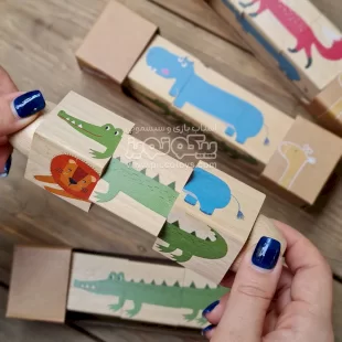 پازل چرخشی چوبی حیوانات جنگل کد P/BZ-40-A/A