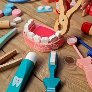 اسباب بازی چوبی ست دندانپزشکی