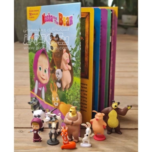 فیگور ماشا و میشا با کتاب انگلیسی  busy book masha and the bear کد 49359