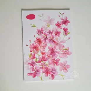 دفتر 80 برگ شکلاتی طرح شکوفه کد 57941