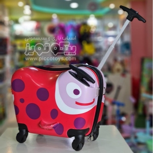 چمدان کودک اوپس طرح کفشدوزک چرخدار کد 3100933