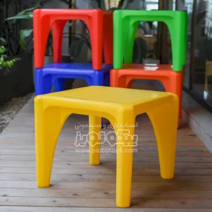 میز کودک مربع استار رنگ زرد مدل P/7004/ZA