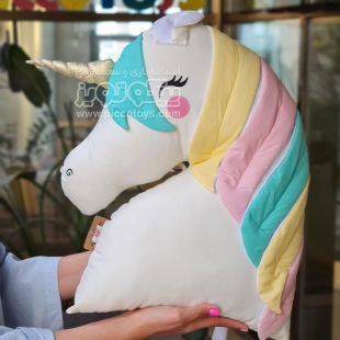 کوسن پارچه ای یونیکورن رنگین کمان کد P/020/A