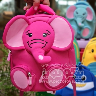 کوله پشتی کودک مدل فیل صورتی کد P/4061/C