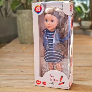 عروسک دخترانه 46 سانتی متری با پیراهن جین کد P/691191/C