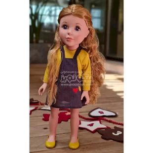 عروسک دخترانه 46 سانتی متری با پیراهن زرد کد P/691191/B