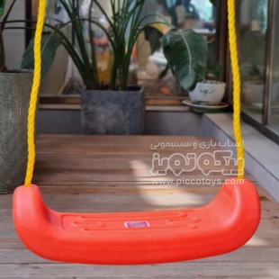 کفی تاب کودک بدون حفاظ با طناب آویز نارنجی  P/83730/NA