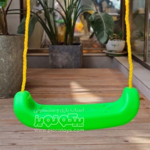 کفی تاب کودک بدون حفاظ با طناب آویز سبز P/83730/SA