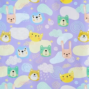 کاغذ کادو یک رو بنفش کد 3044