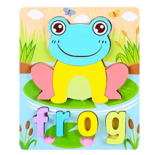 پازل چوبی جاگذاری آموزشی طرح قورباغه کد P/4098/FR