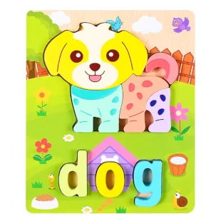 پازل چوبی جاگذاری آموزشی طرح سگ کد P/4098/Do