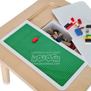 میز لگو بازی چوبی  باکس دار مدل 4100634
