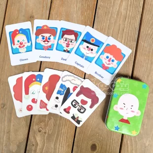 پازل مگنتی قوطی فلزی طرح صورت پسرانه کد P/80487/D