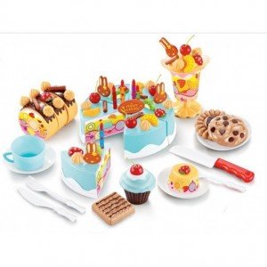 ست کیک تولد 75 تکه آبی کد 88920A