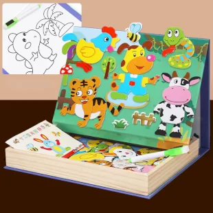 تخته وایت برد مگنتی طرح حیوانات کد JHTOY265