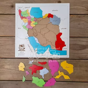 پازل چوبی کودک نقشه ایران کد 4130163