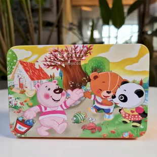 پازل حیوانات  قوطی فلزی کد jd1023