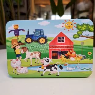 پازل حیوانات مزرعه  قوطی فلزی کد jd1048