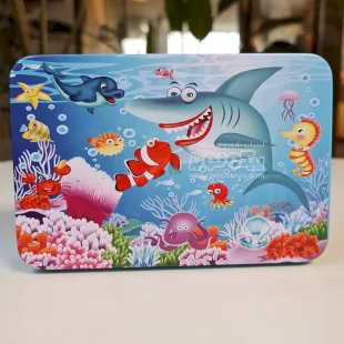 پازل حیوانات دریایی  قوطی فلزی کد jd1008