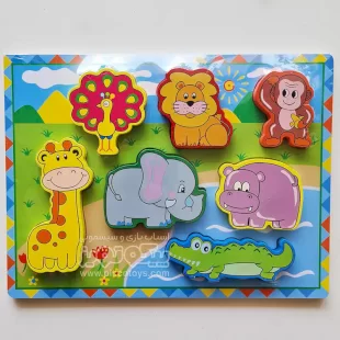 پازل چوبی جاگذاری حیوانات جنگل کد P/3588/L