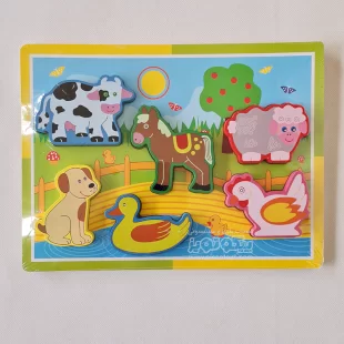 پازل چوبی جاگذاری حیوانات مزرعه کد P/3588/M