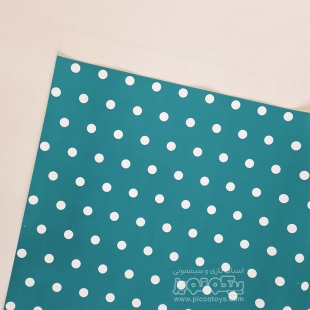 کاغذ کادو خال خالی  رنگ سبزآبی کد 4159216