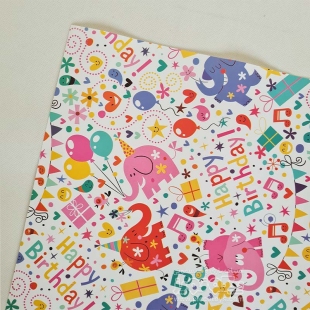 کاغذ کادو یک رو طرح فیل کد P/407/A