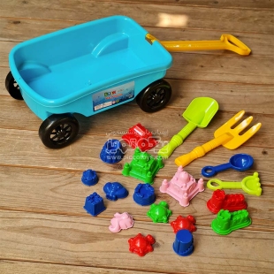 گاری شن بازی با قطعات  آبی کد 4159238