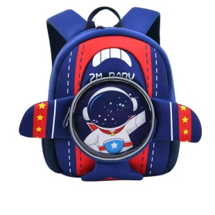کوله پشتی کودک سرمه ای قرمز طرح سفینه فضانورد کد 4164242