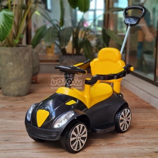 ماشین بازی واکر چهار چرخ رنگ مشکی زرد کد 4162326